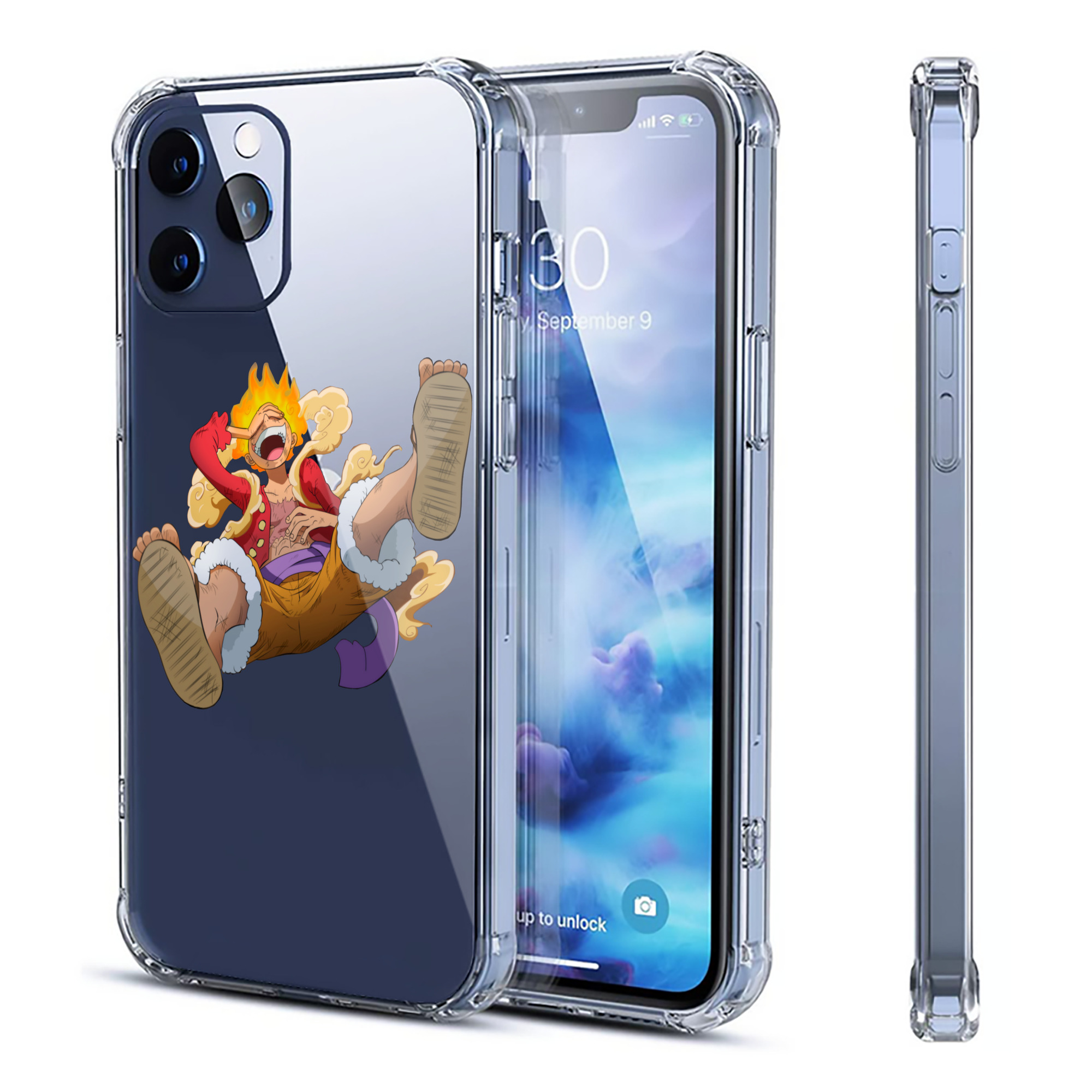 （画像用） ワンピース モンキー・D・ルフィ ONE PIECE Monkey D. Luffy 【iPhone 12シリーズ対応】透明スマホケース（クリアソフトケース）